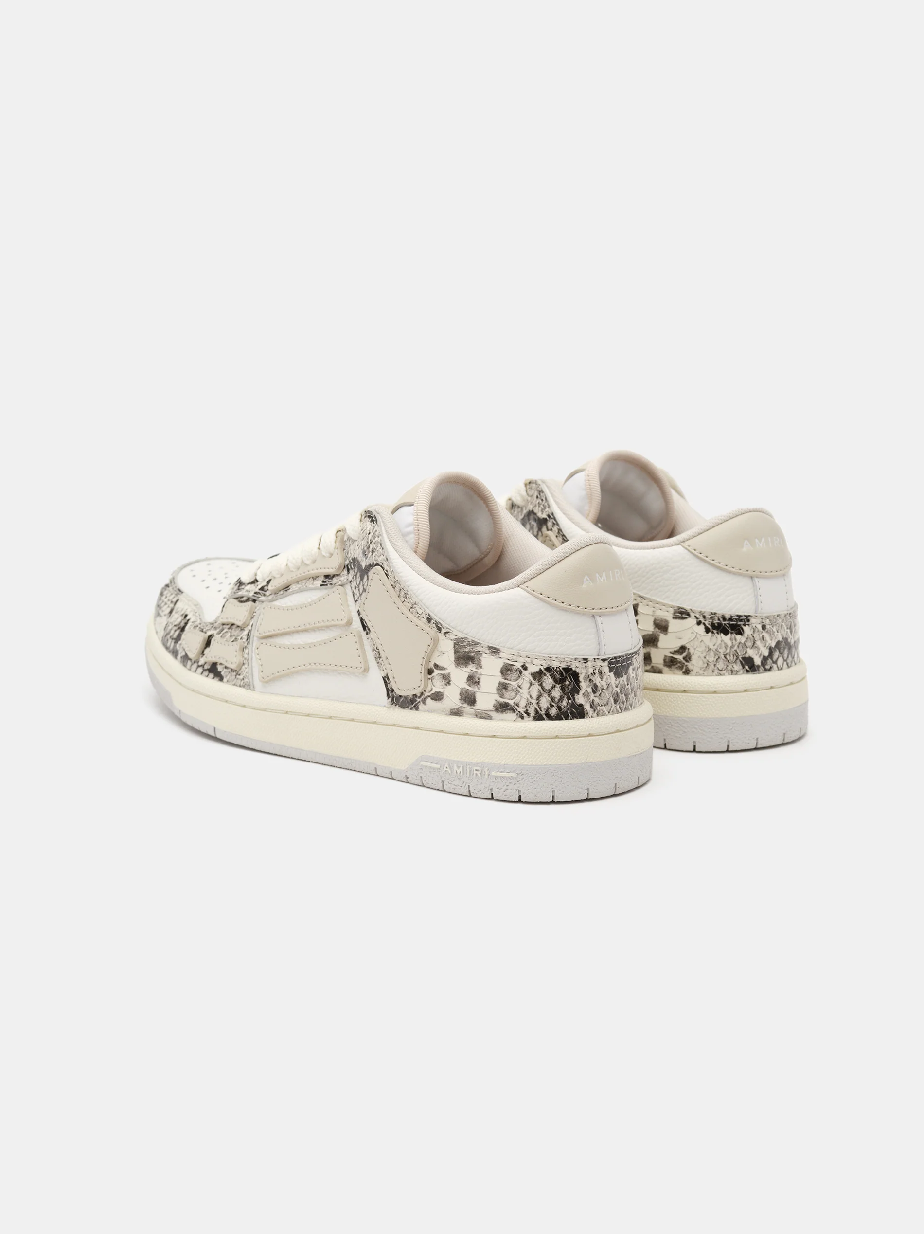 AMIRI WOMEN - WOMEN'S SNAKE SKEL-TOP LOW - Alabaster
