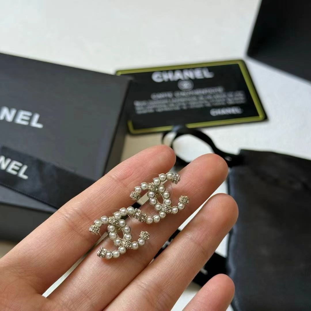 Chanel Mini Pearls Stud Earrings