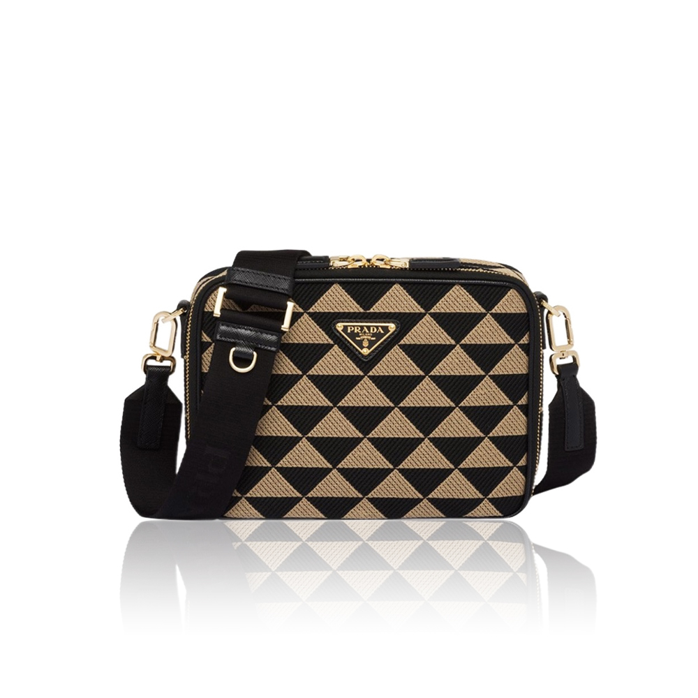 Prada Symbole Jacquard knitted handbag