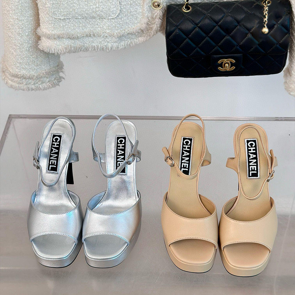 CHANEL Waterproof Platform Double C 12cm Heels