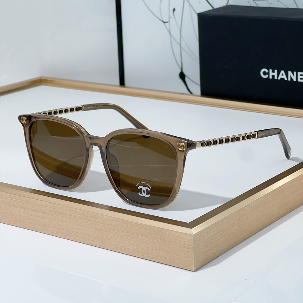 Chanel Mirror leg Hollowed out Logo Sunglasses Top quality