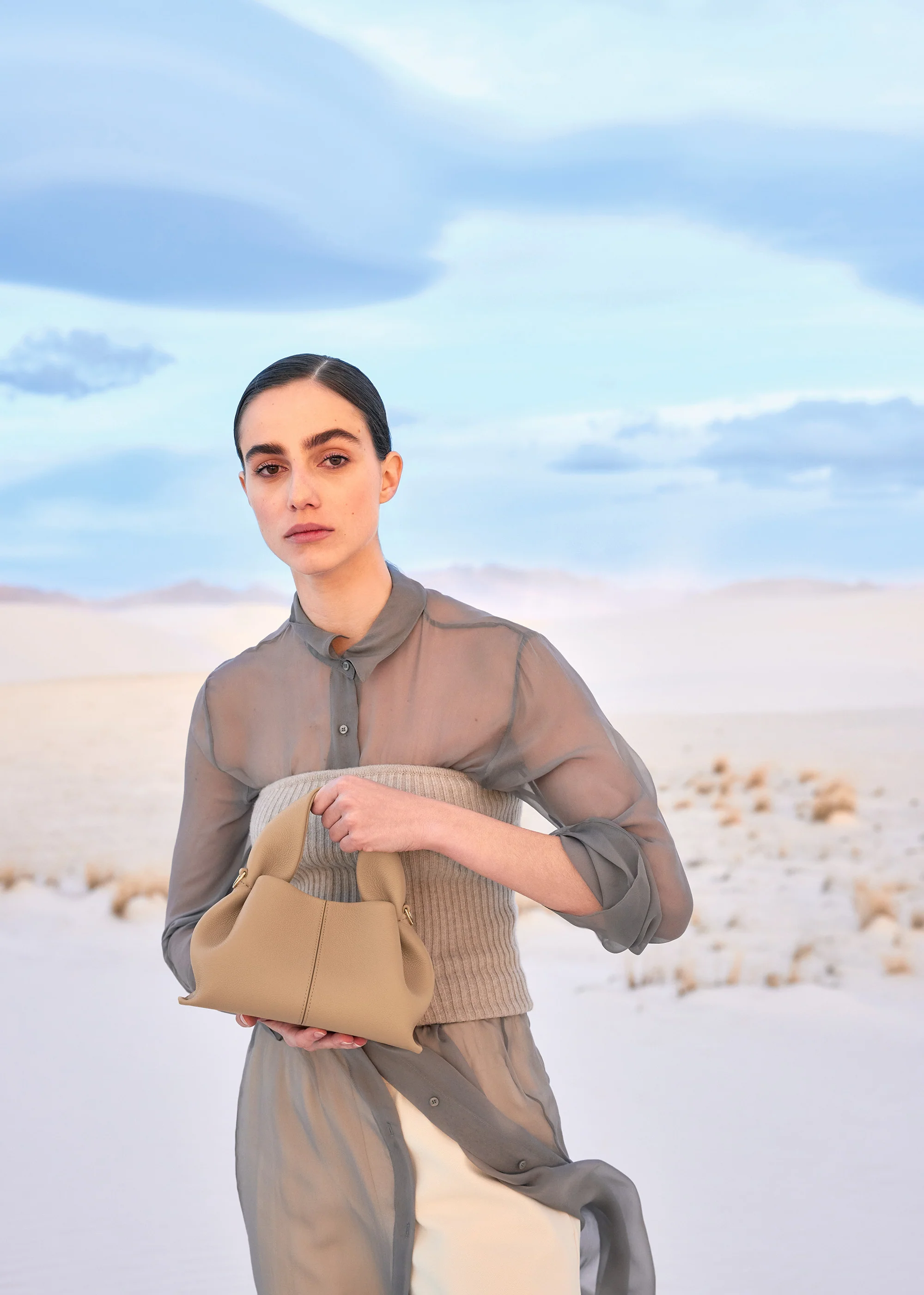 Polène Numéro Neuf Mini - Textured Beige