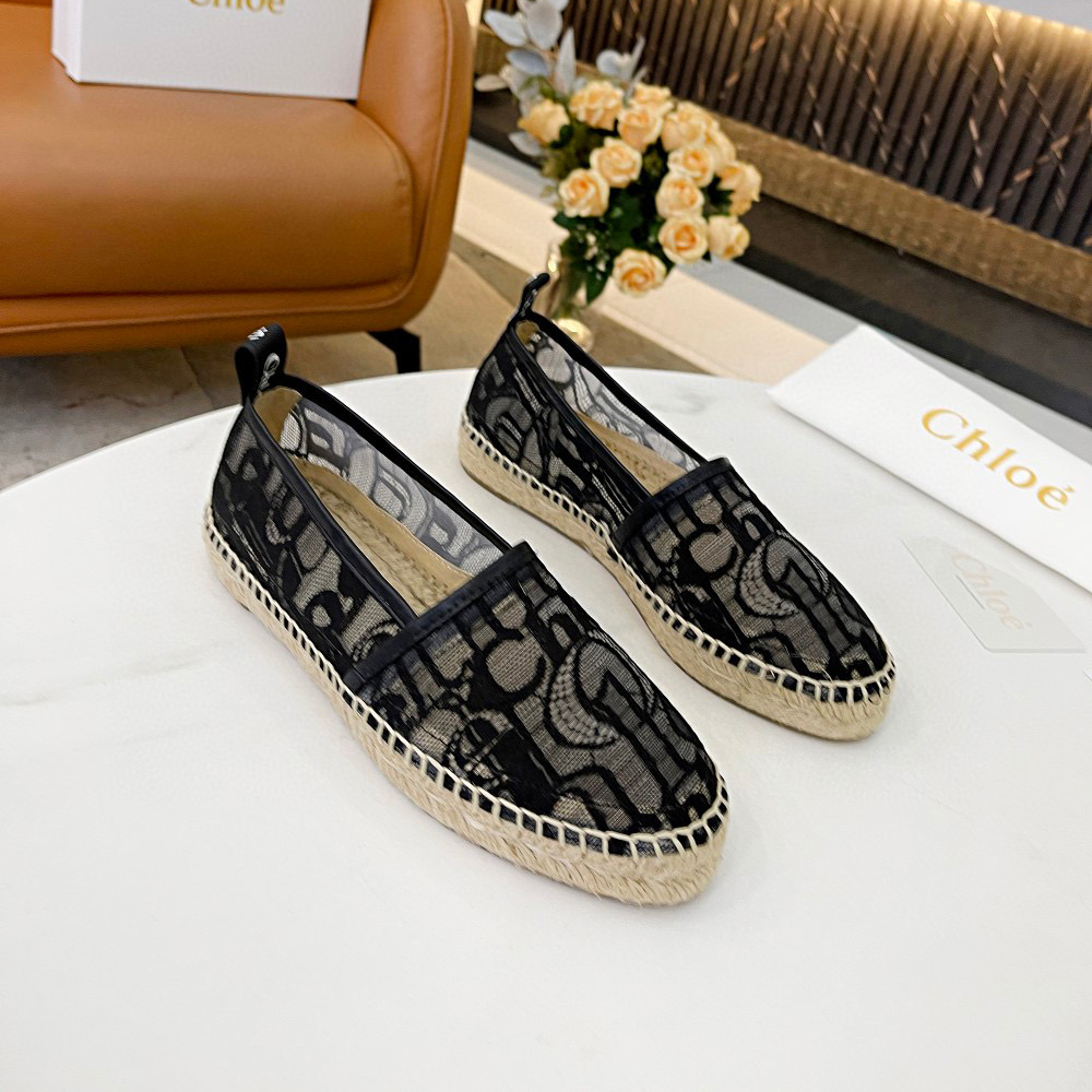 Chloe Woven Straw Stylish Casual Flats Shoes Sandal