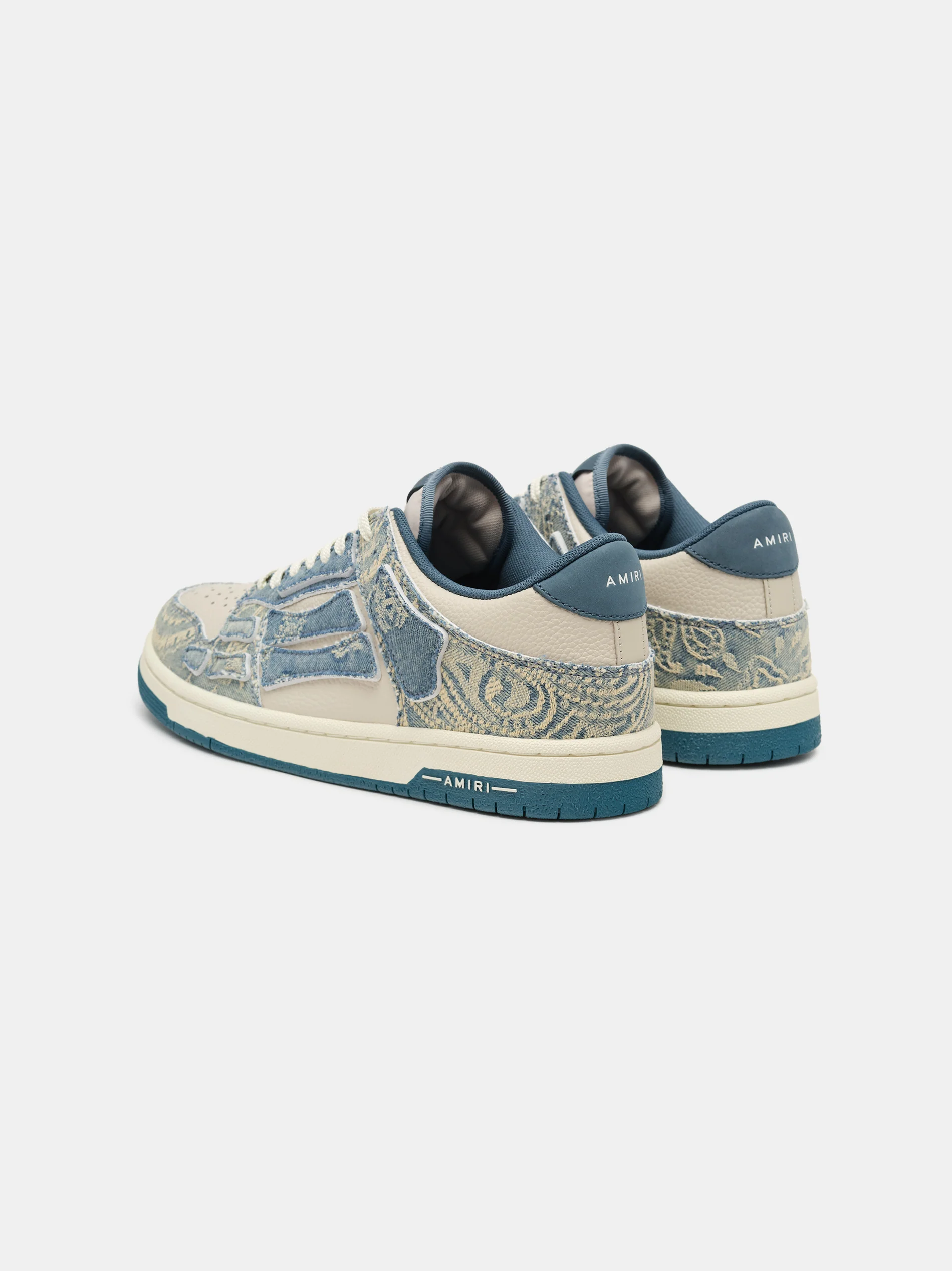 AMIRI BANDANA JACQUARD SKEL-TOP LOW - NATURAL / DENIM-COTTON