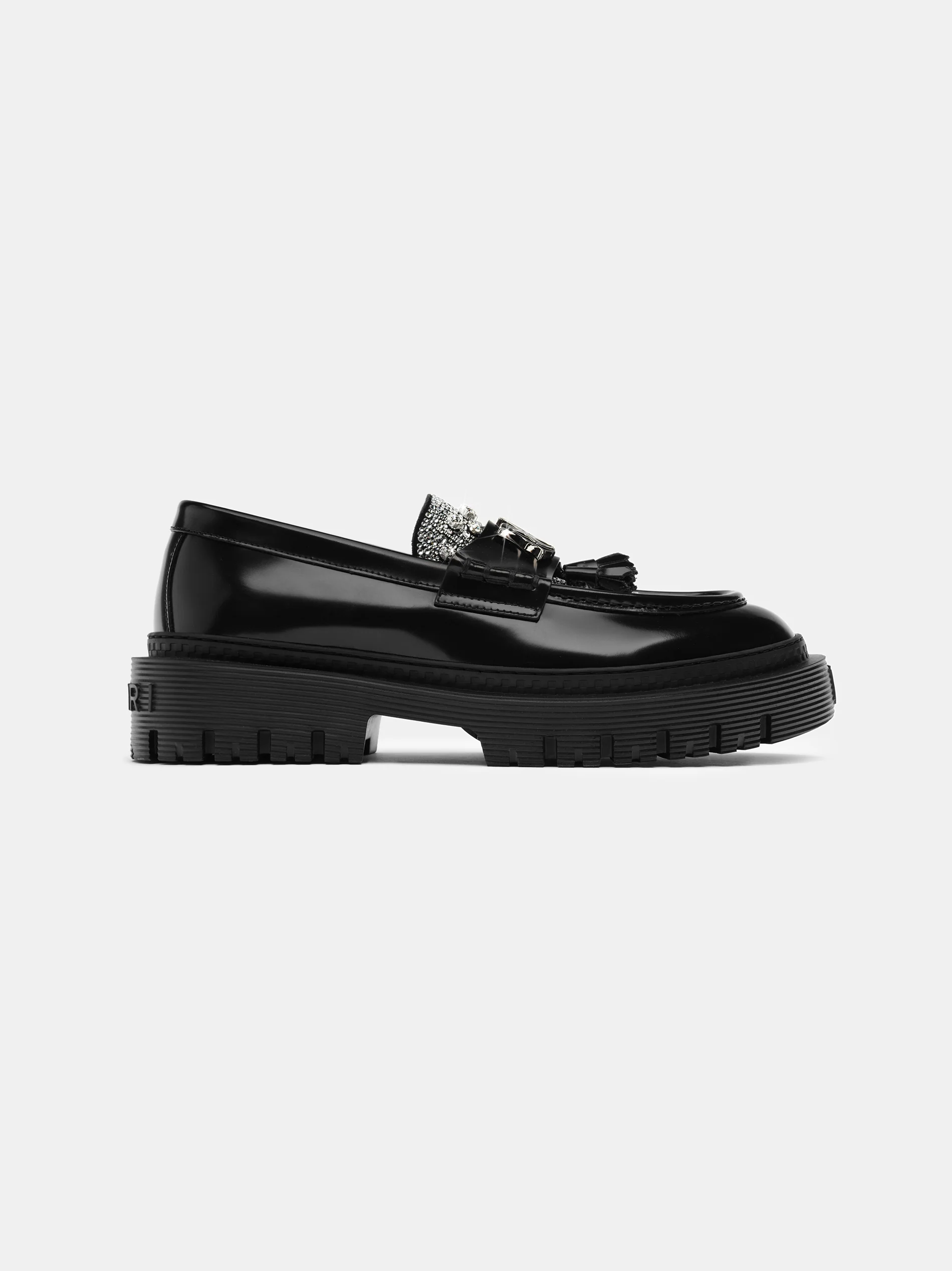 AMIRI MA TASSLE CRYSTAL JUMBO LOAFER - Black