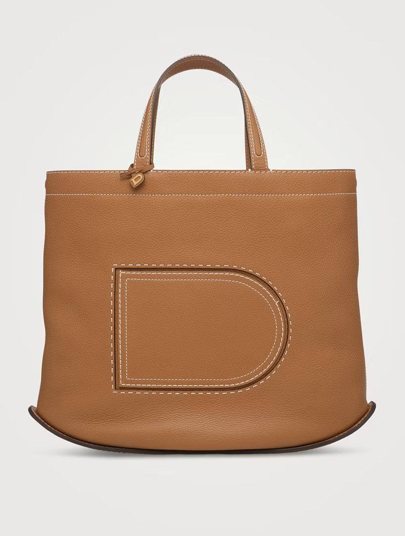 DELVAUX Pin Cabas Taurillon Soft Surpiqué