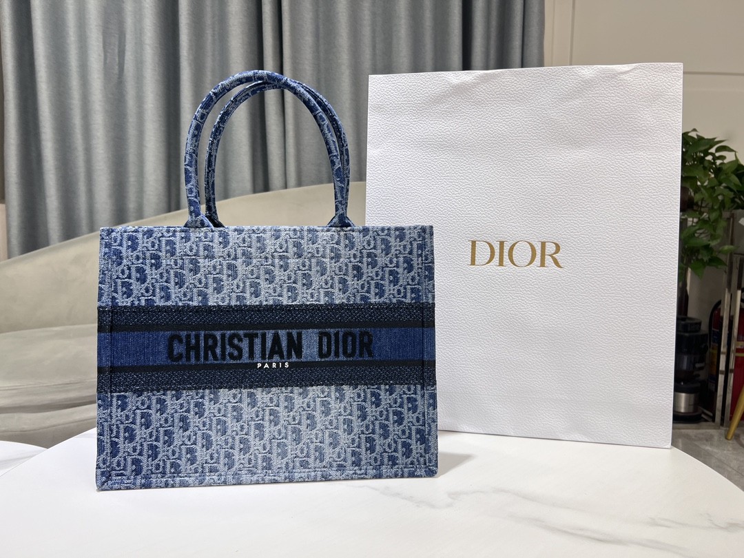 Dior Medium Denim Book Tote