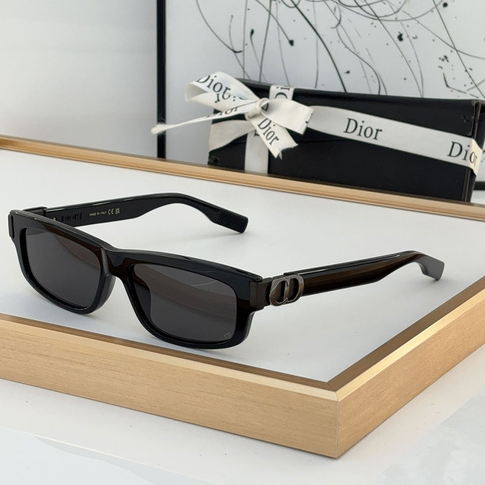 Dior Mirror Leg Stereoscopic Logo Acetate Fibre sunglasses Top quality