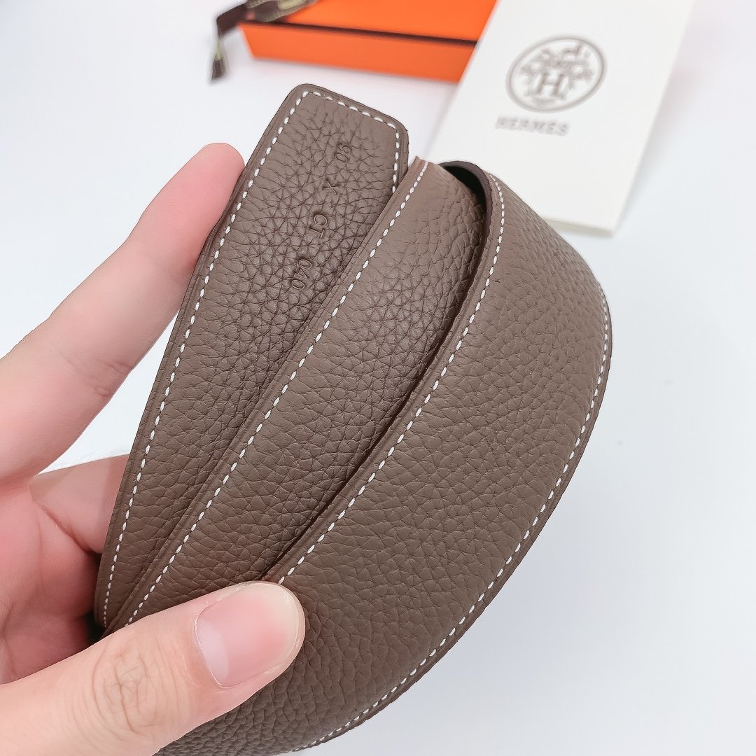 Hermes H Belt Buckle & Reversible Brown Belt 380MM