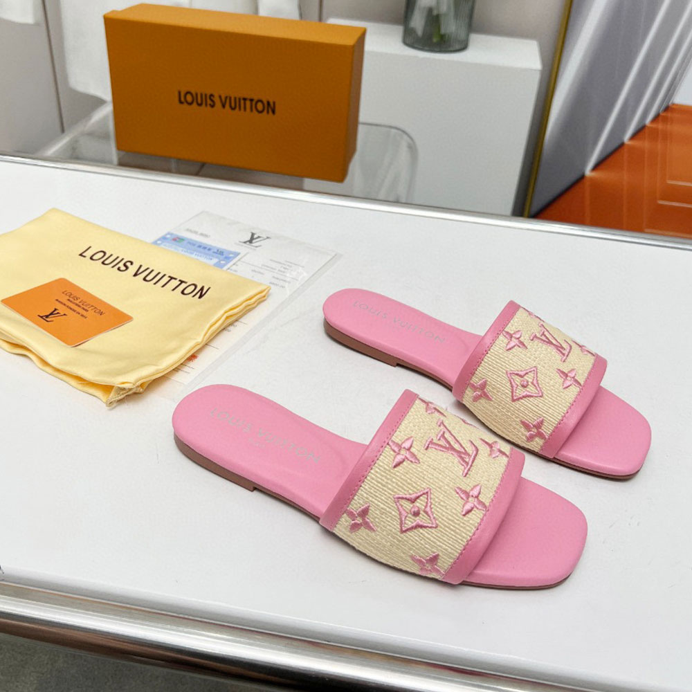 Louis Vuitton LV Fabric Flat Flip-flops Slide Sandal