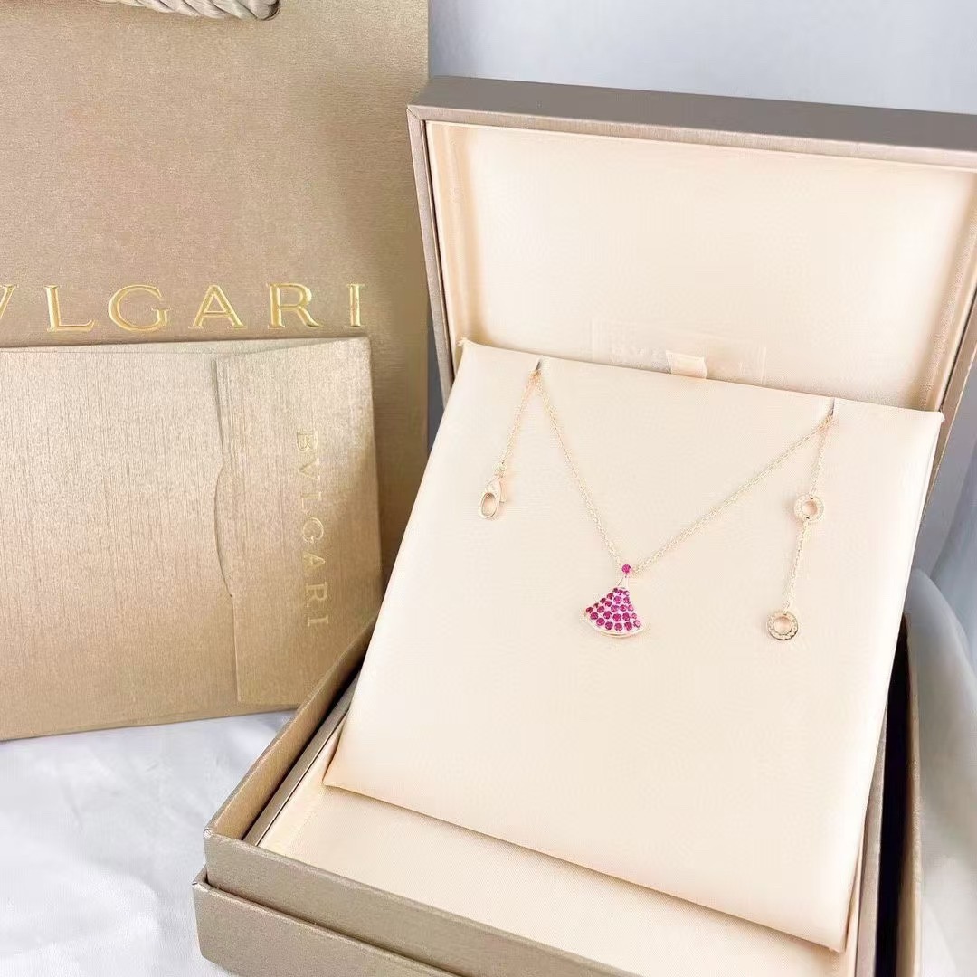 Bulgari Pink Diamond Mini Skirt Necklace