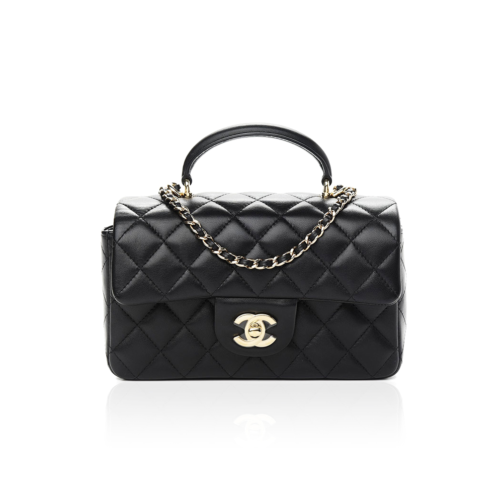 Chanle Lambskin Mini Top Handle CF