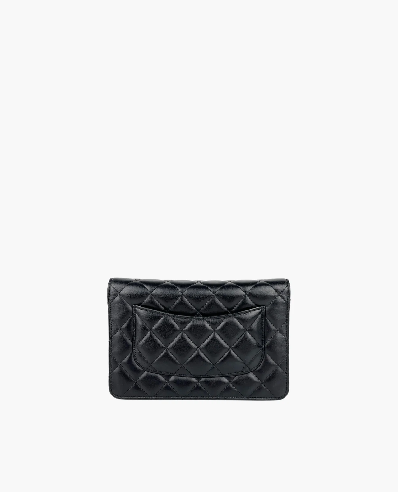 Chanel WOC Lambskin Black SHW