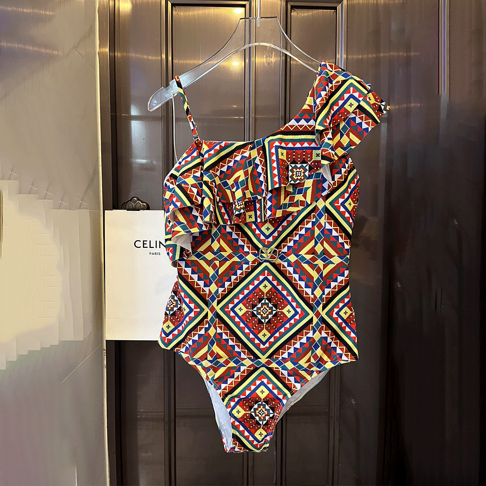 Valentino Check One-piece Swimsuit Swimwear