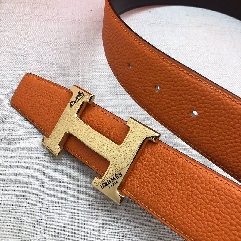 Hermes H Belt Buckle & Reversible Brown Belt 380MM