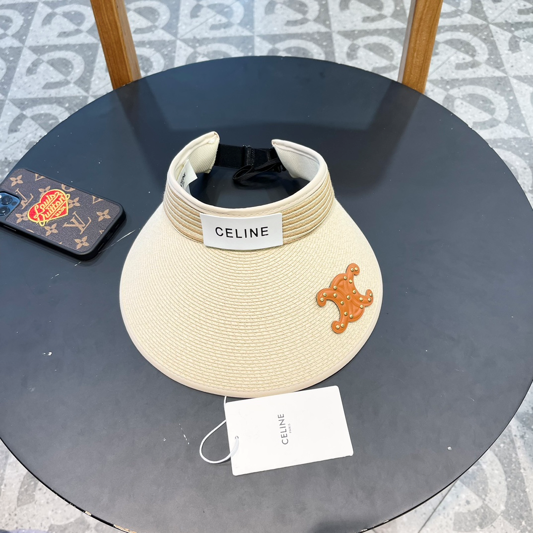 Ceiline Empty Top Hat UV Protection Large Brim Sunhat