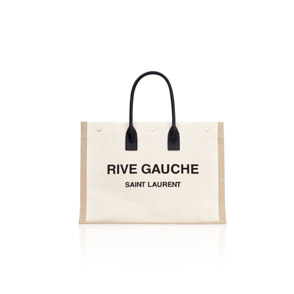 Saint Laurent YSL Rive Gauche canvas tote bag