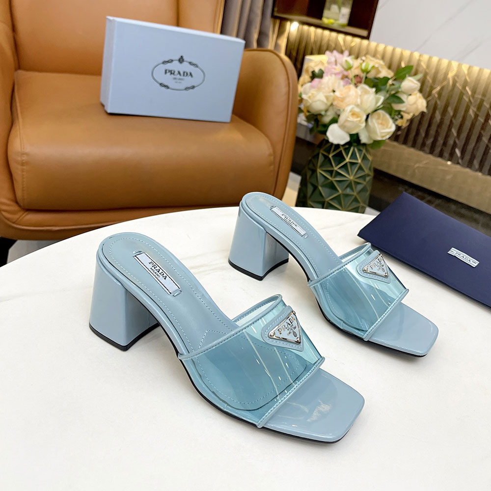 Prada  Leather Chunky Sandals Slide Sandal