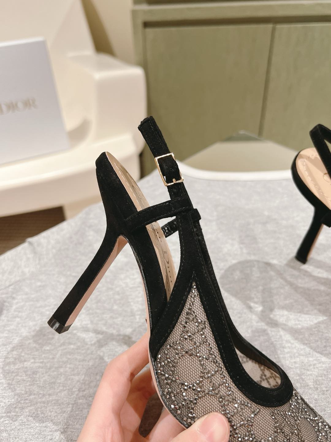 Dior early spring new diamond studded high heels