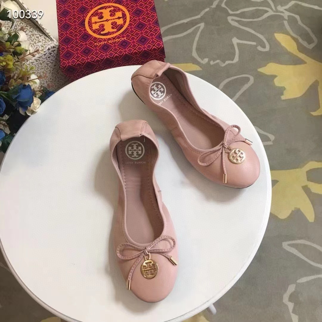 Tory Burch Leather Round Bow  Sandals Slide