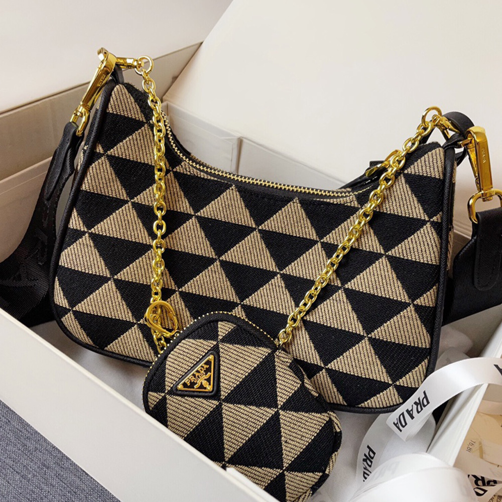 Prada Canvas Armpit Shoulder Bag Handbag
