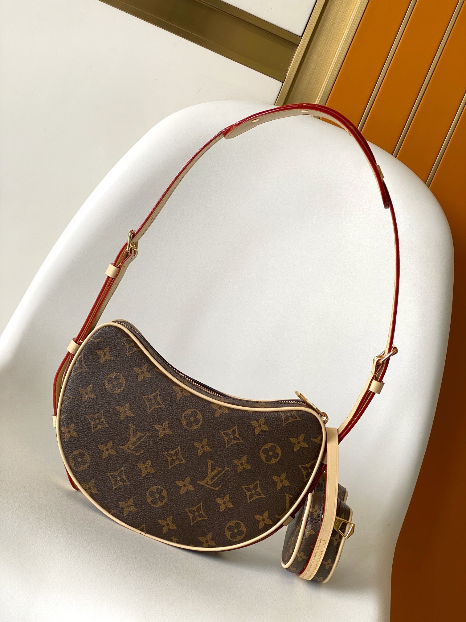 Louis Vuitton Monogram Handbag With Key Wallet