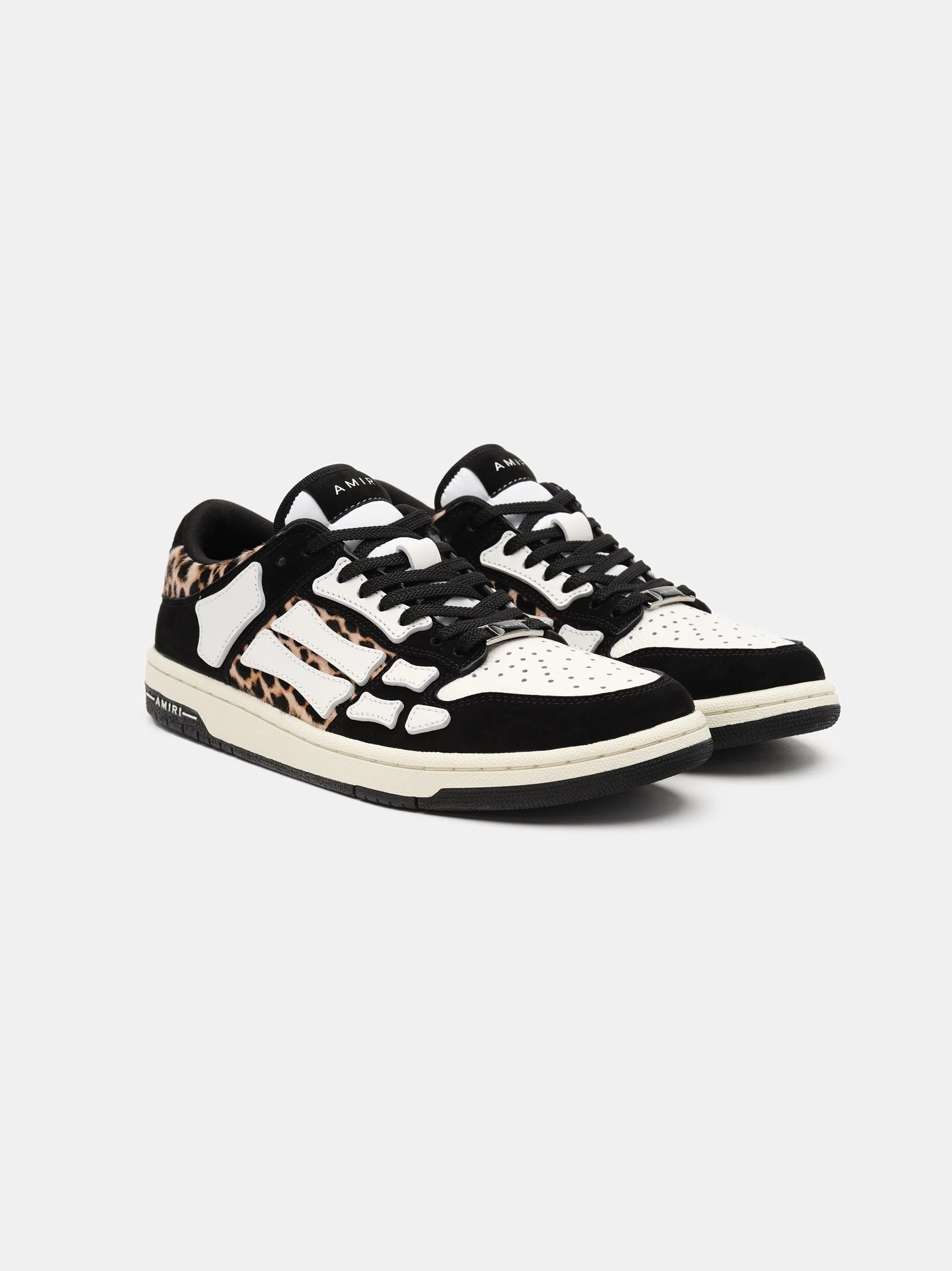 AMIRI WOMEN - WOMEN'S LEOPARD SKEL-TOP LOW - Black