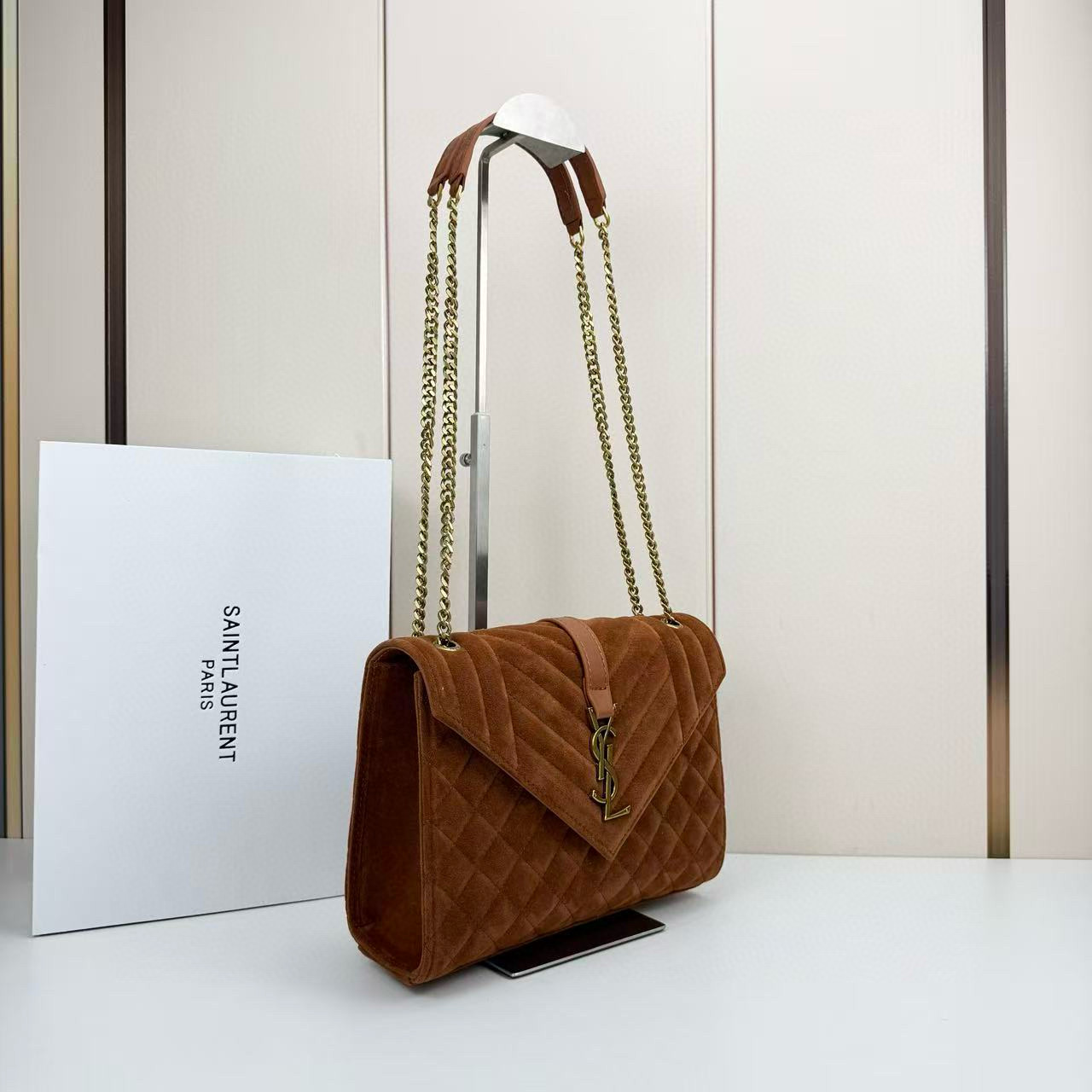 Saint Laurent YSL Suede Envelope Bag