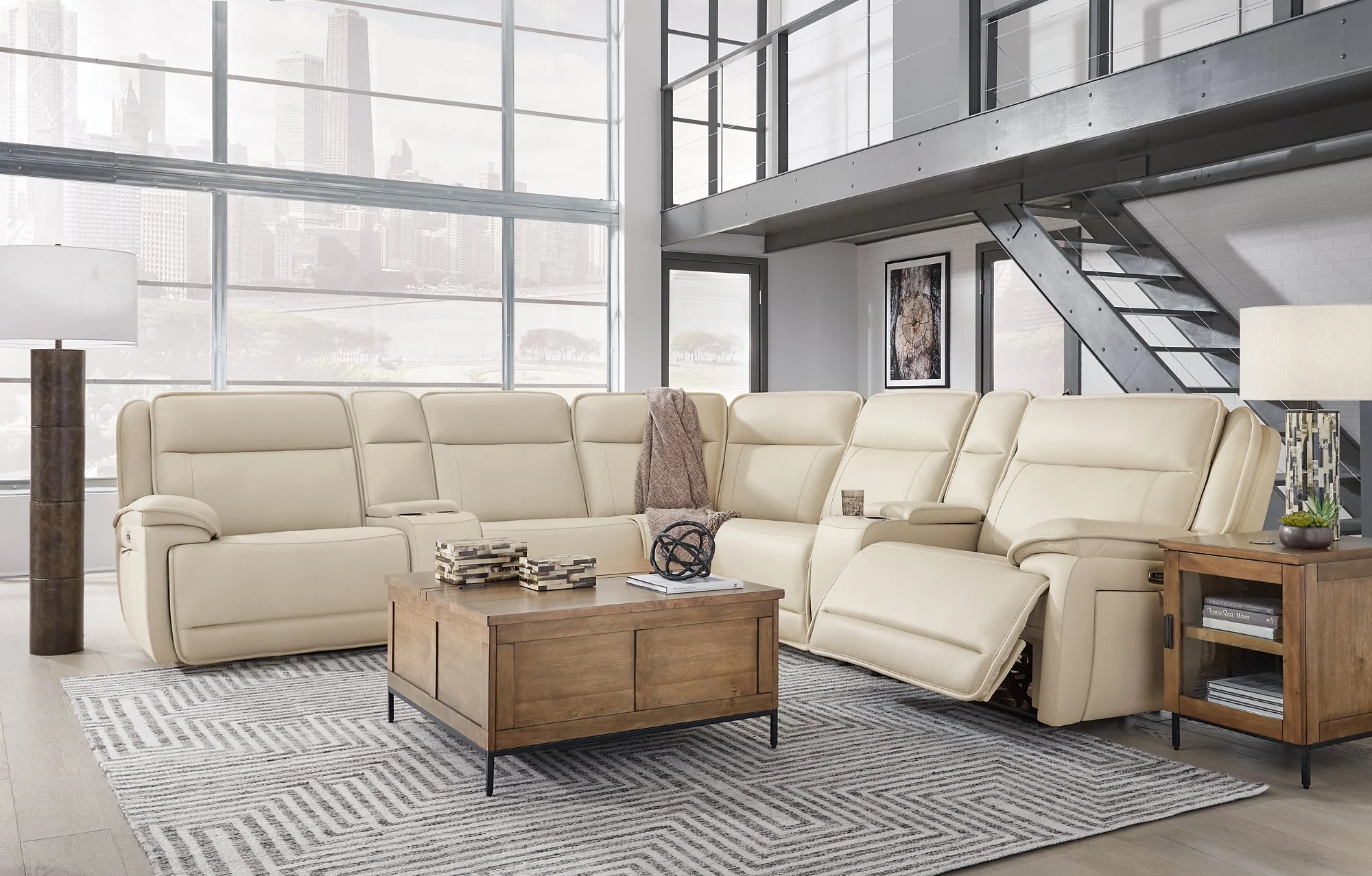 Double Deal Reclining Sectional with 2 Consoles