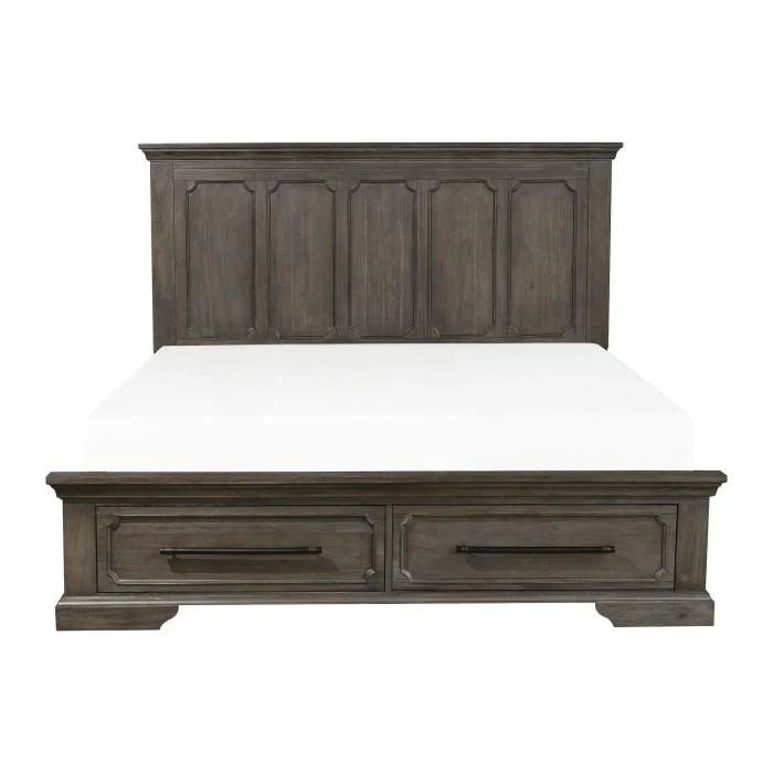 5438K-1CK - (3)California King Platform Bed with Footboard Storage