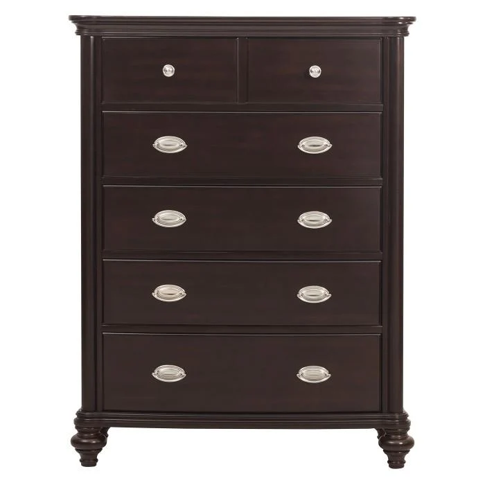 Marston 5 Drawer Chest in Dark Cherry 2615DC-9