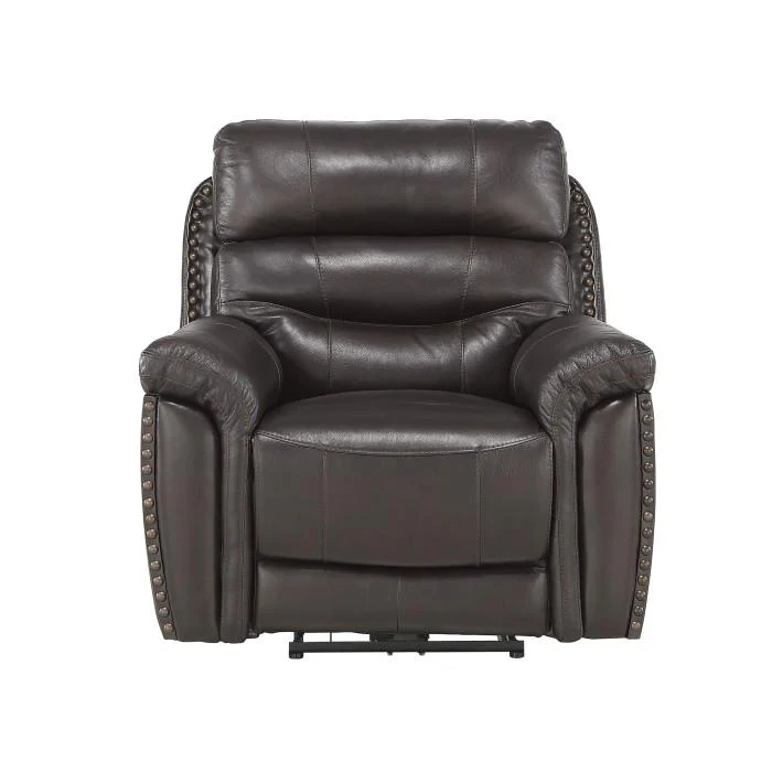 Lance Power Reclining Chair with Power Headrest and USB Port in Brown 9527BRW-1PWH