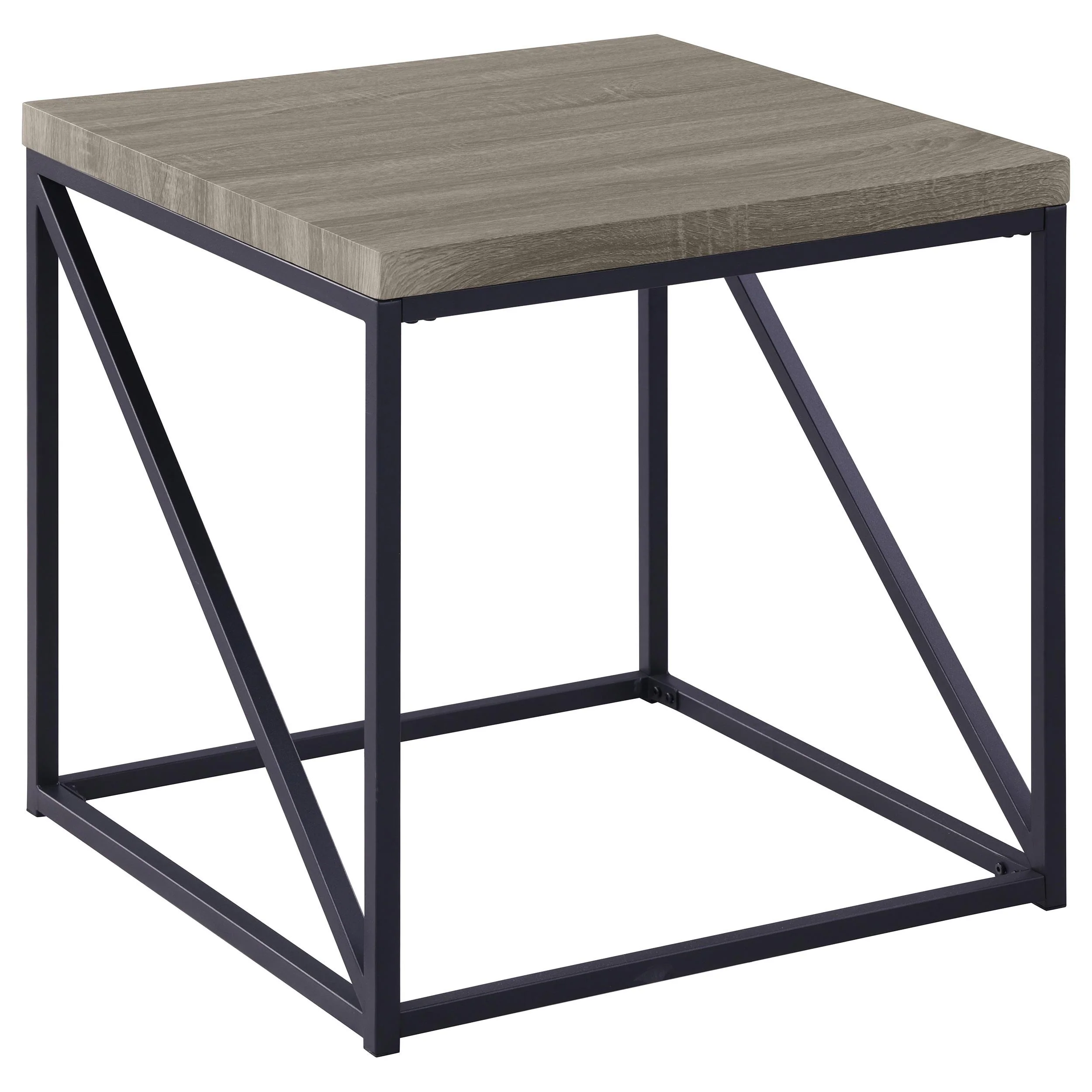 Birdie Square End Table Sonoma Grey