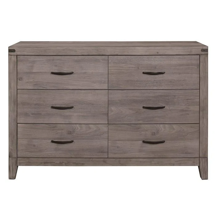 Woodrow 6 Drawer Dresser in Gray 2042-5