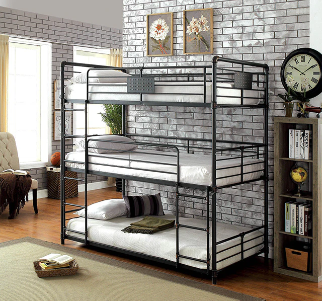 Olga I Antique Black Full/Full Bunk Bed