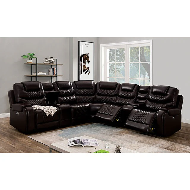 Mariah Power Sectional Brown