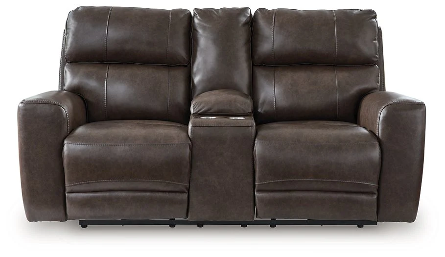 Crossplex Power Reclining Loveseat with Console