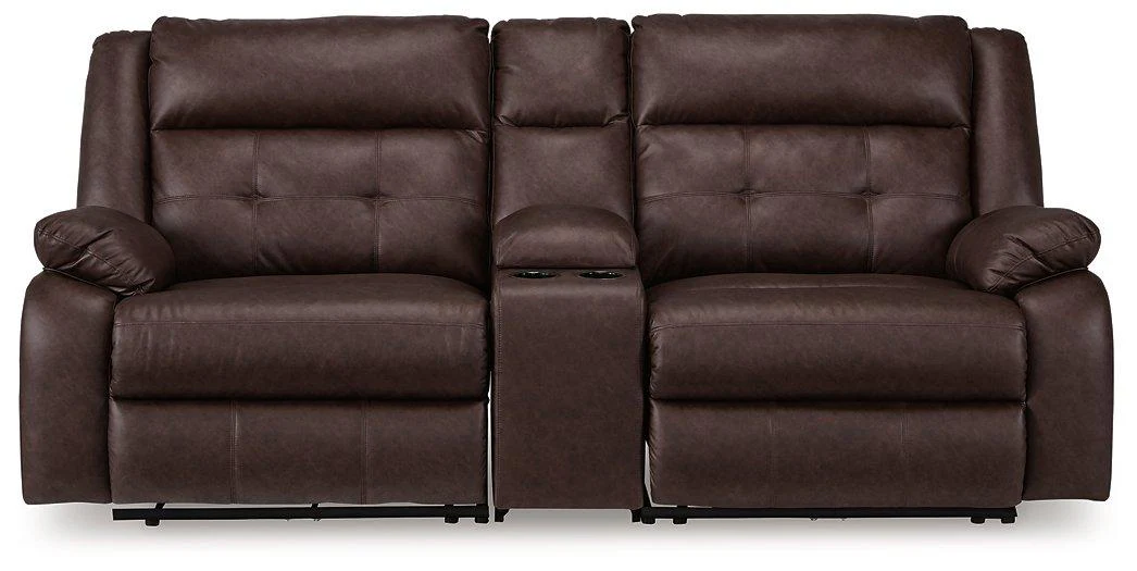 Punch Up Power Reclining Sectional Loveseat with Console