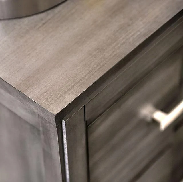 Berenice Espresso Night Stand White, Gray, & Espresso