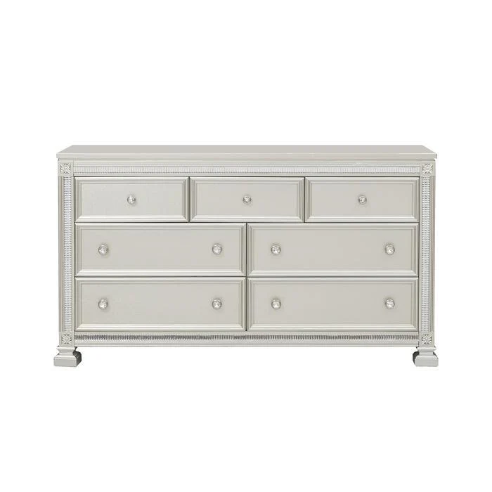 Bevelle 7 Drawer Dresser in Silver 1958-5