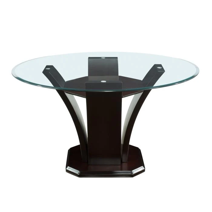 710-54 - (3)Round Dining Table, Glass Top