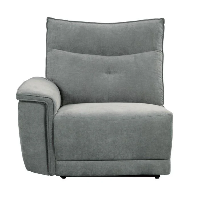 Tesoro Left Side Reclining Chair in Dark Gray 9509DG-LR