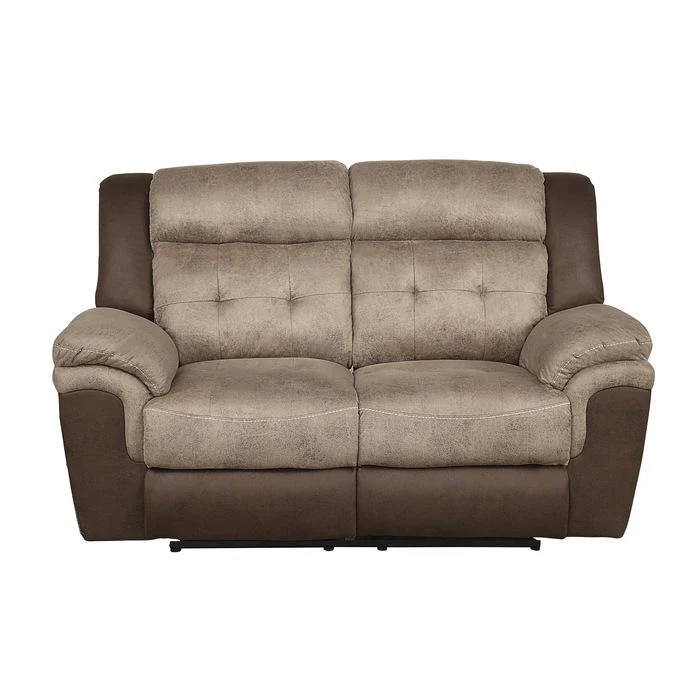 Chai Relcining Loveseat in 2 Tones