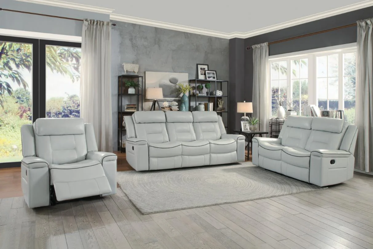 Darwan Lay Flat Recliner in Light Gray
