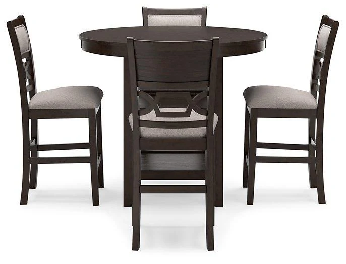Langwest Counter Height Dining Table and 4 Barstools (Set of 5)