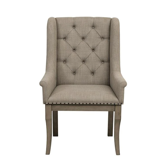 Vermillion Arm Chair in Gray (Set of 2)