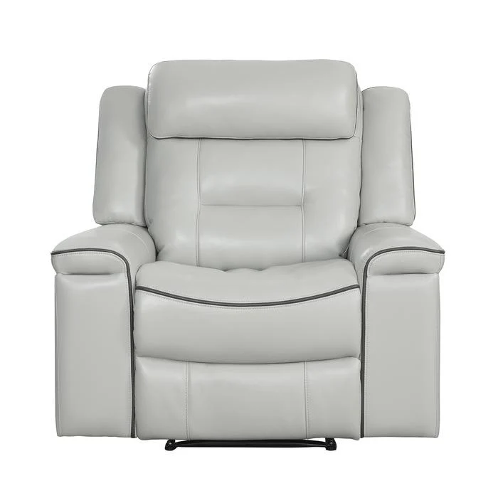 Darwan Lay Flat Recliner in Light Gray