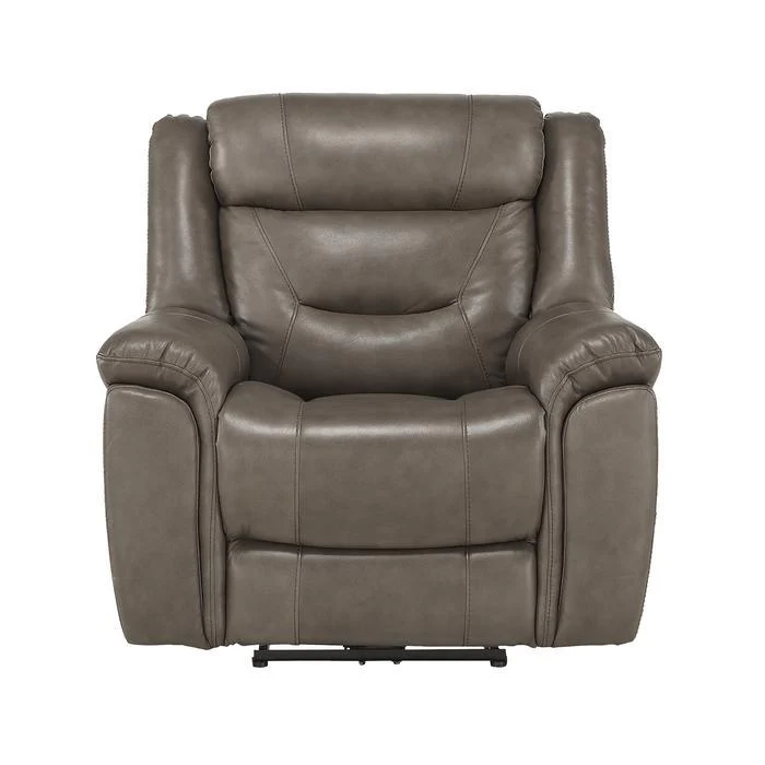 Danio Power Double Reclining Chair with Power Headrests in Brownish Gray 9528BRG-1PWH
