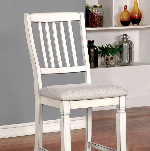 Kaliyah Antique White Counter Ht. Chair (2/CTN)