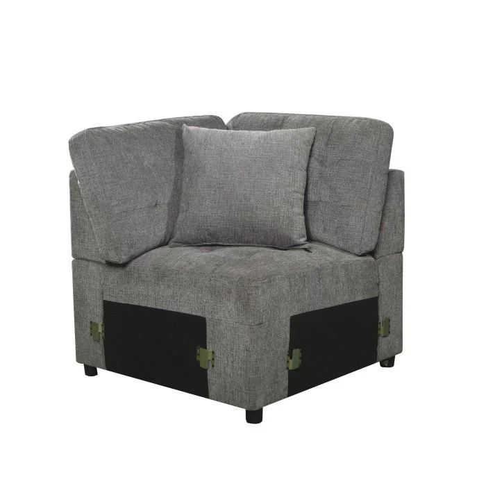 Logansport Corner Seat with 1 Pillow in Gray 9401GRY-CR